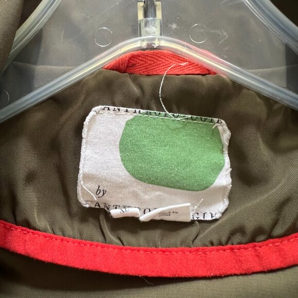 Anthropologie Gisborne Obi Trench Anorak Olive Green Jacket Women’s XL - Picture 8 of 9